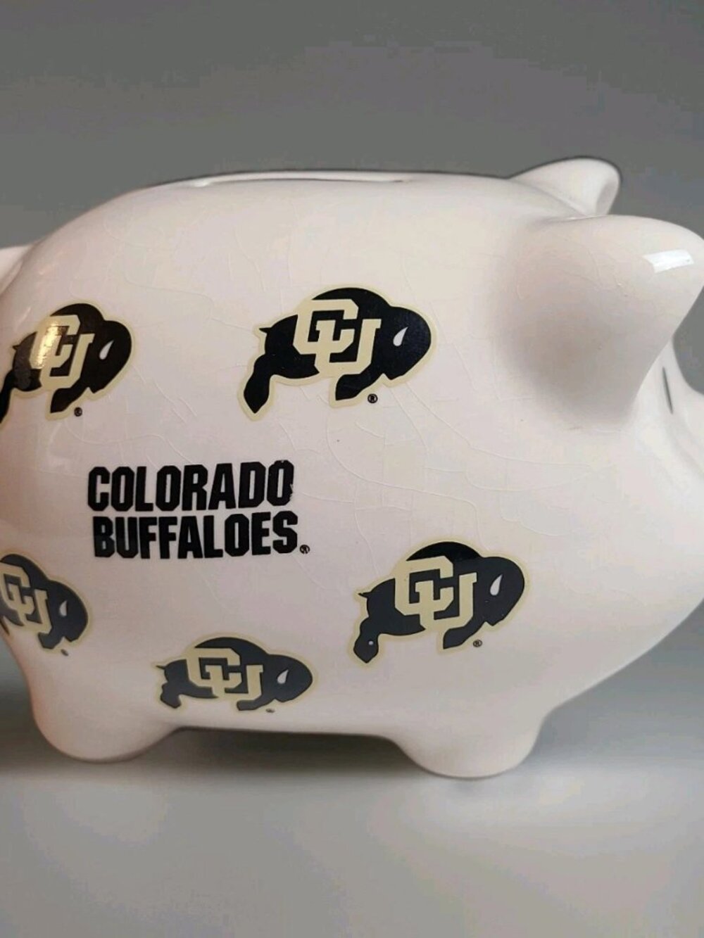 Colorado Buffaloes Piggy Bank - Decor Only - Missing Plug (SEE PHOTOS)